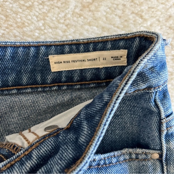 bundle of 3 pacsun high rise denim blue shorts size 22 - Picture 3 of 4